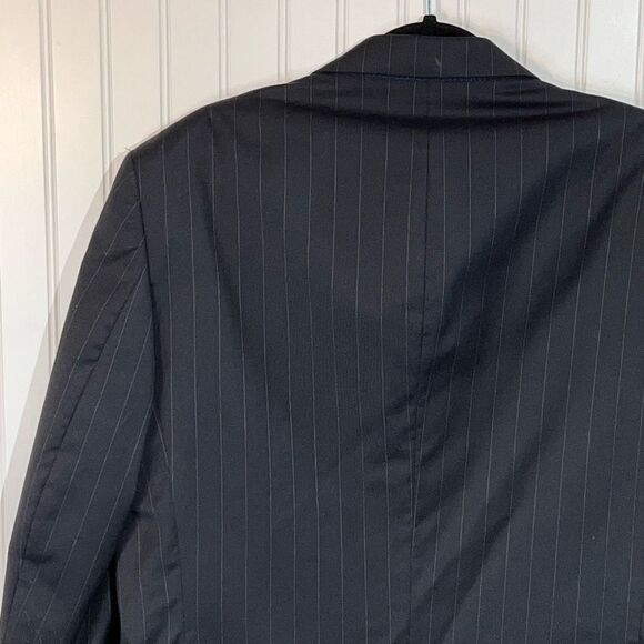 Jos A Bank Gordon 100% Wool Suit Jacket Mens 42 Long Navy Sport Coat Old Money - Picture 10 of 14